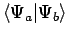 $\langle \Psi_a \vert \Psi_b \rangle$