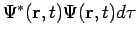 $\Psi^{*}({\bf r}, t)
\Psi({\bf r}, t) d\tau$